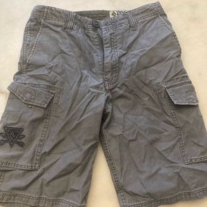 Volcom scout cargo shorts 28 gray